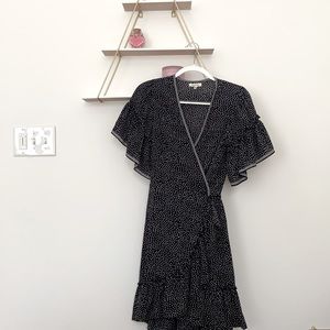 Max studio polka dot wrap dress